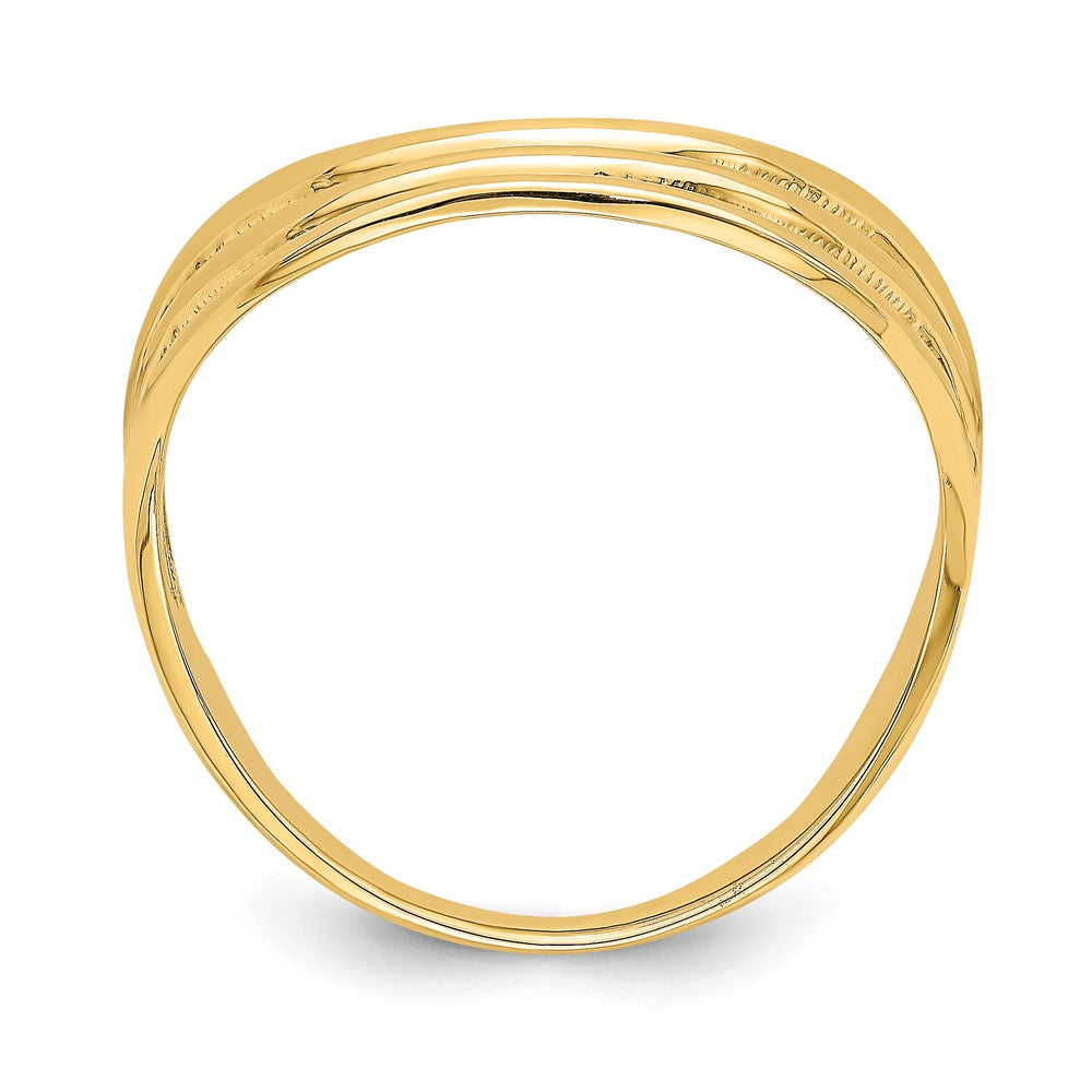 High-Quality 14K Gold Triple Wave Design Thumb Ring - Stylish & Affordable