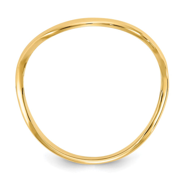 14K Gold Wave Design Thumb Ring