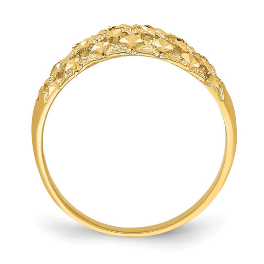 Buy Exclusive 14K Gold Mini Diamond-Cut Dome Ring - Stylish Design, Great Value!