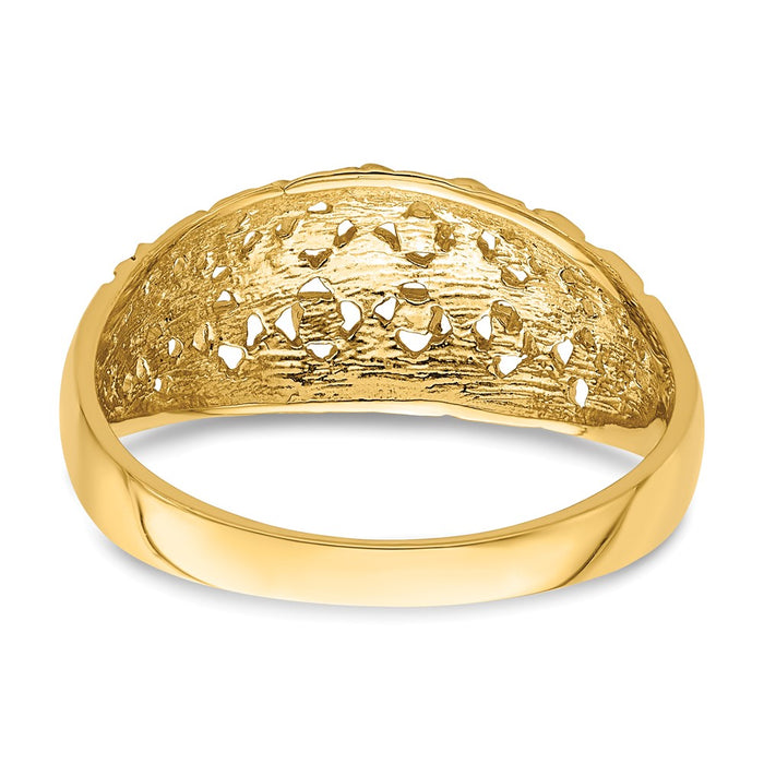 Buy Exclusive 14K Gold Mini Diamond-Cut Dome Ring - Stylish Design, Great Value!-6