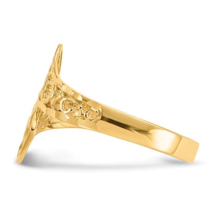 Shop 14K Bypass Lace Diamond-Cut Ring | Stylish Luxury Jewelry for You-3