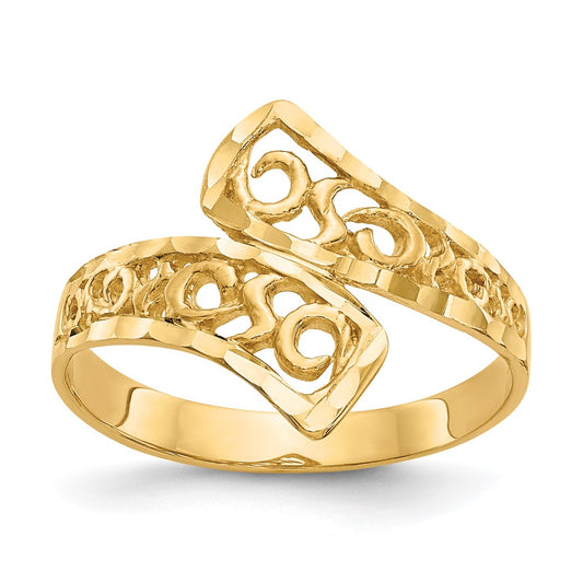 Shop 14K Bypass Lace Diamond-Cut Ring | Stylish Luxury Jewelry for You