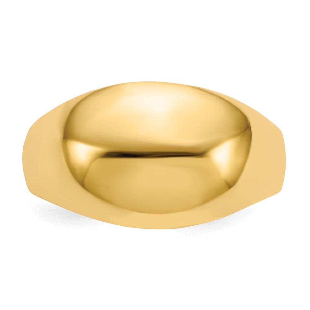 Shop Stylish 14K Gold 10mm Domed Tapered Cigar Band Ring - Luxury Value