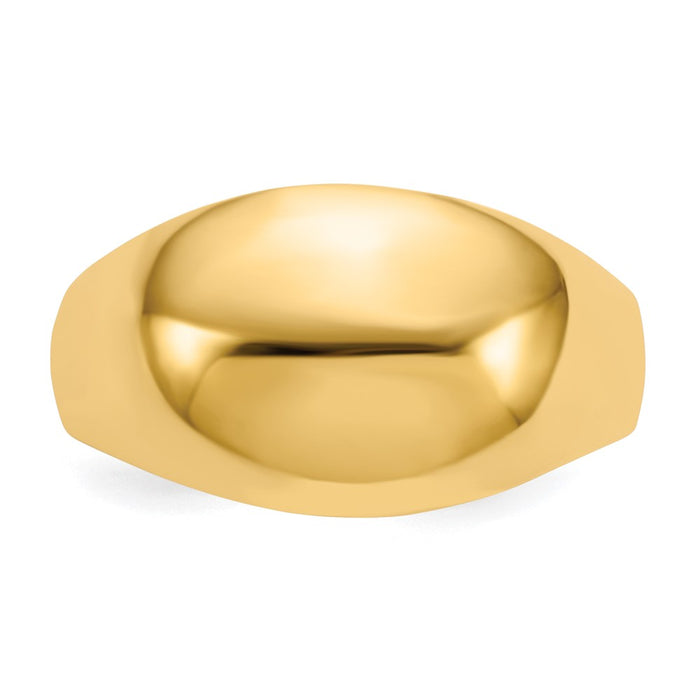 Shop Stylish 14K Gold 10mm Domed Tapered Cigar Band Ring - Luxury Value-4