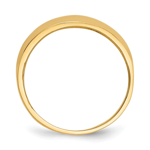 14K Ridge-Textured Dome Band Ring