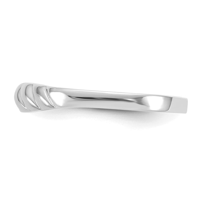 High-Quality Polished Valley Dome Ring in 14K White Gold | Stylish Value-3