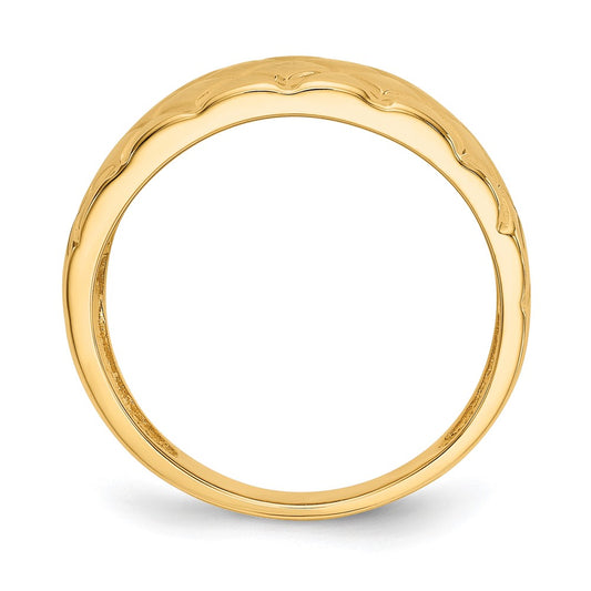 High-Quality 14K Gold Marquise Design Dome Ring - Stylish & Affordable Value!