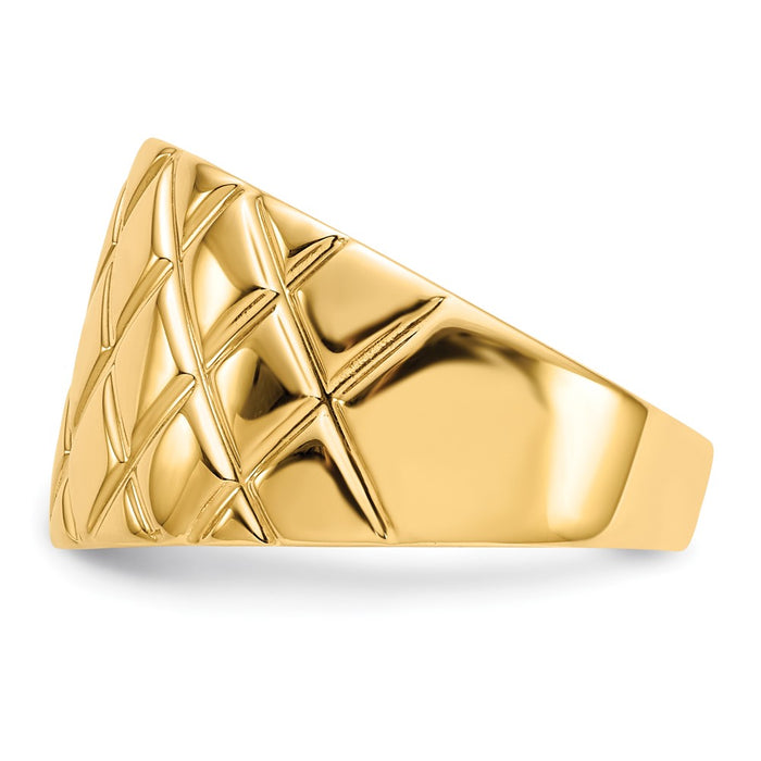 High-Quality 14K Gold Marquise Design Dome Ring - Stylish & Affordable Value!-3