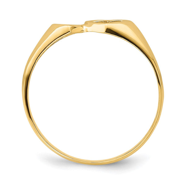14K Double Heart Open-Design Ring