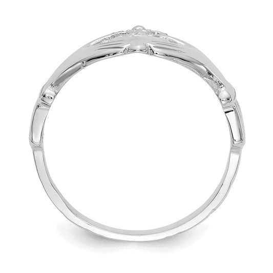 Exclusive 14K White Gold Claddagh Ring - Stylish Design, Affordable Luxury