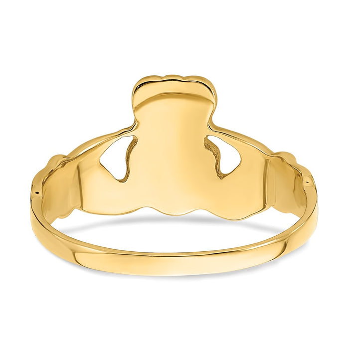 Shop Stylish 14K Gold Men's Claddagh Ring - Affordable Luxury, 10g Weight-5