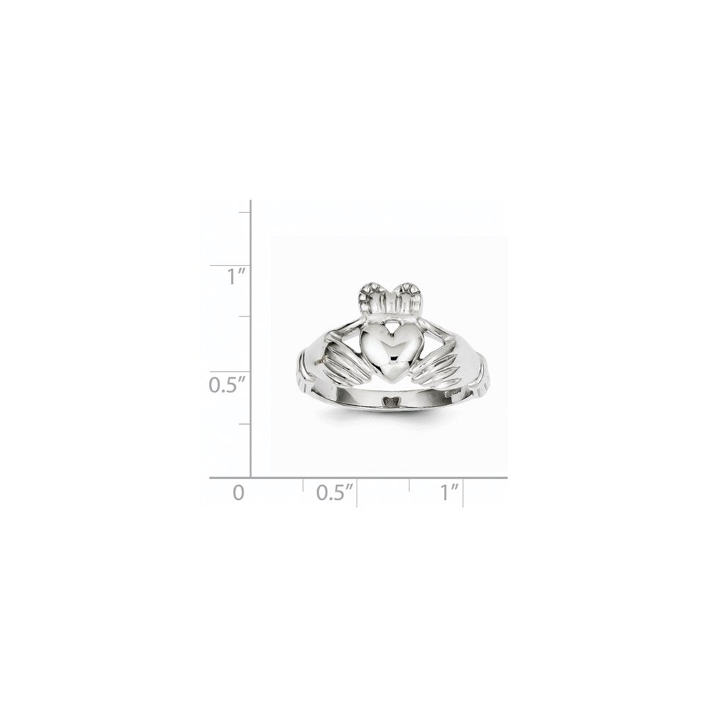 Shop Exclusive Men's Claddagh Ring in 14K White Gold - Stylish & Affordable
