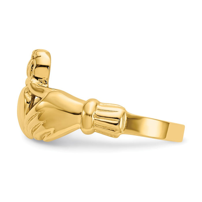 Exclusive 14K Gold Men's Claddagh Ring - Stylish Design, Affordable Price-3