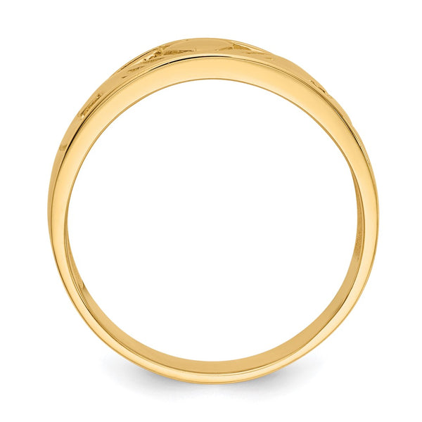 14K Gold Polished Claddagh Ring - Style GR1-1017374