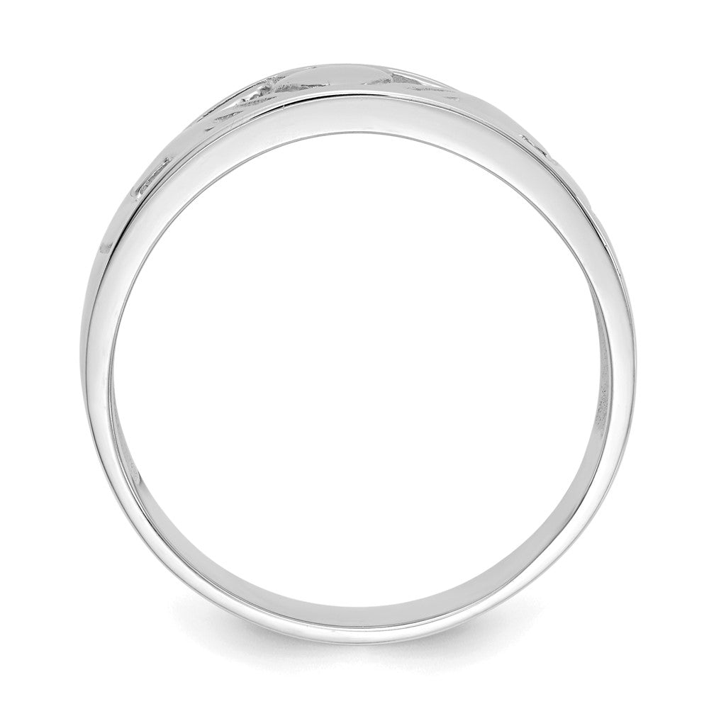 Buy Stylish 14K White Gold Women's Polished Claddagh Ring | Luxury Design, Perfect Fit