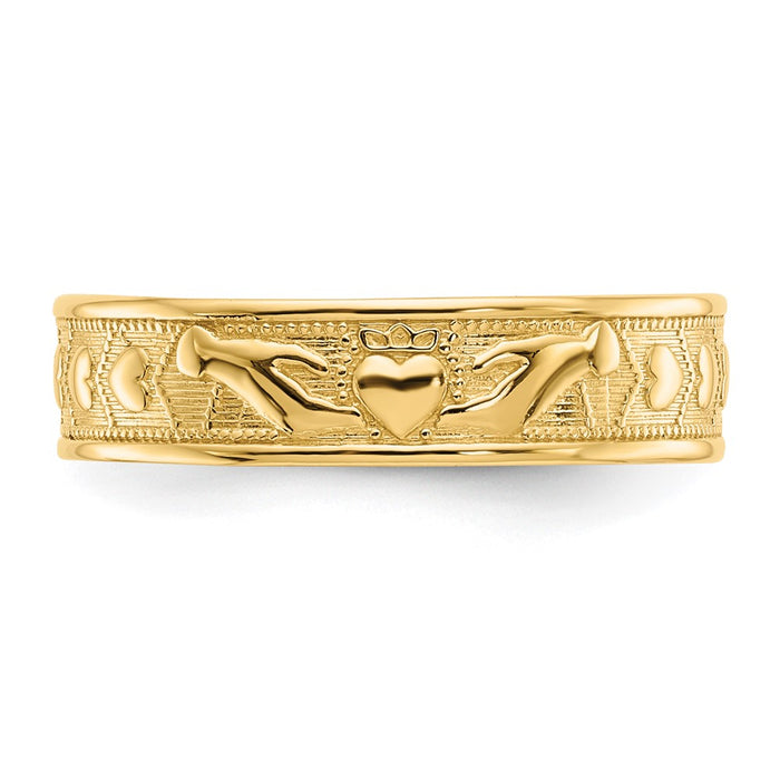 Buy 14K Gold Claddagh Ring - Stylish & High-Quality Jewelry, 5g Weight-4