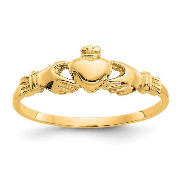 14K Gold Claddagh Ring for Kids