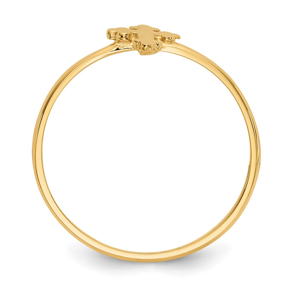 Shop Stylish 14K Gold Polished Cross Ring - High-Quality Luxury Jewelry
