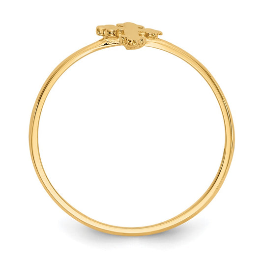 Shop Stylish 14K Gold Polished Cross Ring - High-Quality Luxury Jewelry