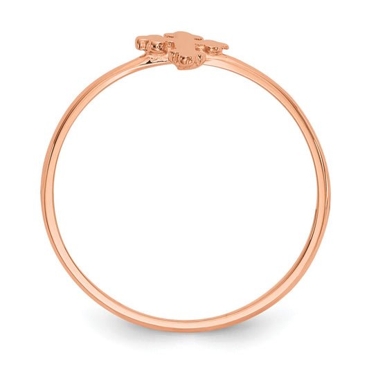 Buy Stylish 14K Rose Gold Cross Ring - Polished, Affordable Luxury Accessory