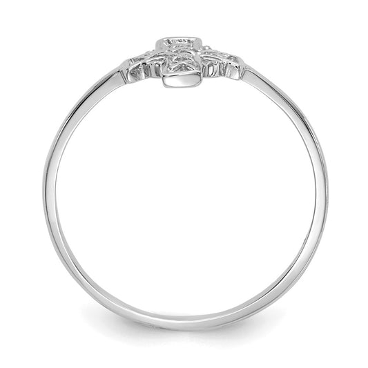 Exclusive 14K White Gold Celtic Cross Ring - Stylish Design, Affordable Price