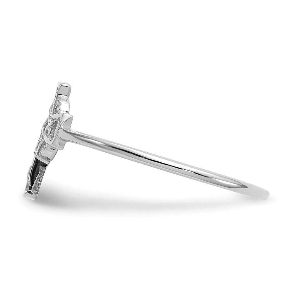 Exclusive 14K White Gold Celtic Cross Ring - Stylish Design, Affordable Price