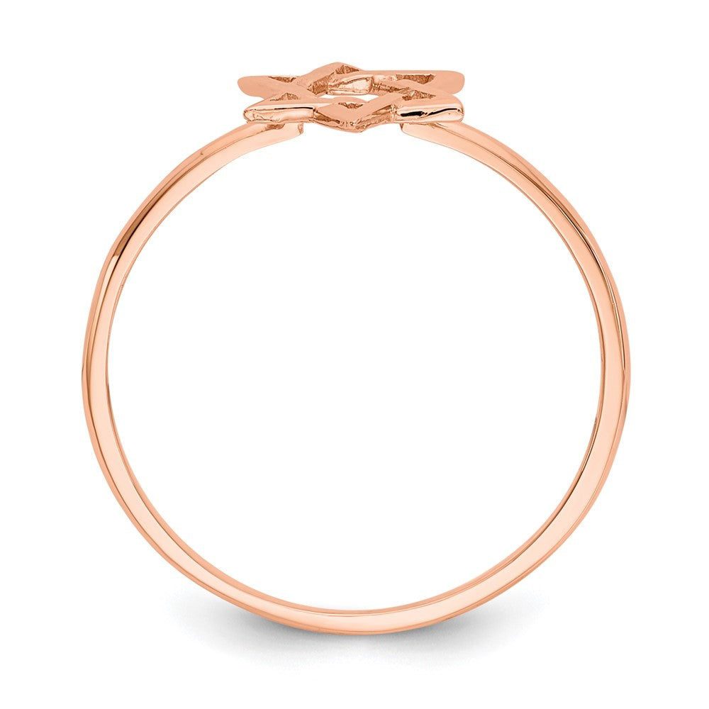 Order Stylish 14K Rose Gold Star of David Ring | High-Quality Jewelry