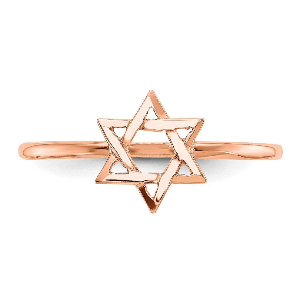 Order Stylish 14K Rose Gold Star of David Ring | High-Quality Jewelry