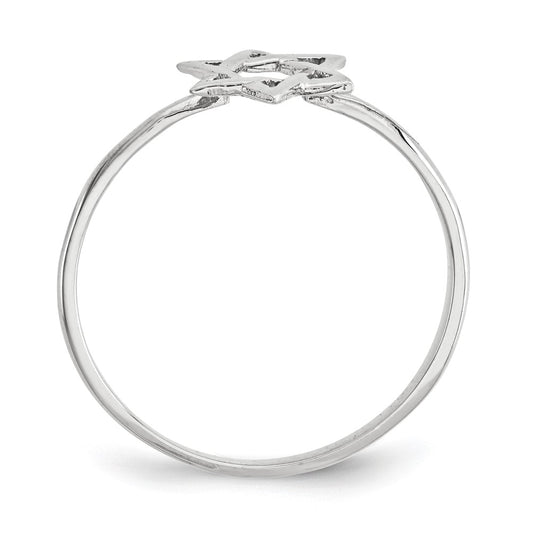 Shop Polished Star of David Ring in 14K White Gold | Stylish & Affordable