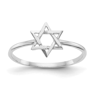 Shop Polished Star of David Ring in 14K White Gold | Stylish & Affordable