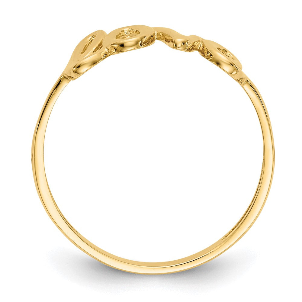 Shop Stylish 14K Gold Polished Heart Ring - Affordable Luxury for You