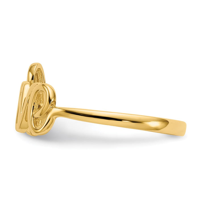 Shop Stylish 14K Gold Polished Heart Ring - Affordable Luxury for You-3