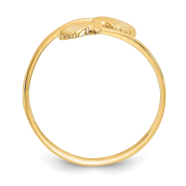 14K Gold Polished Shell Ring - Style GR1-1017402