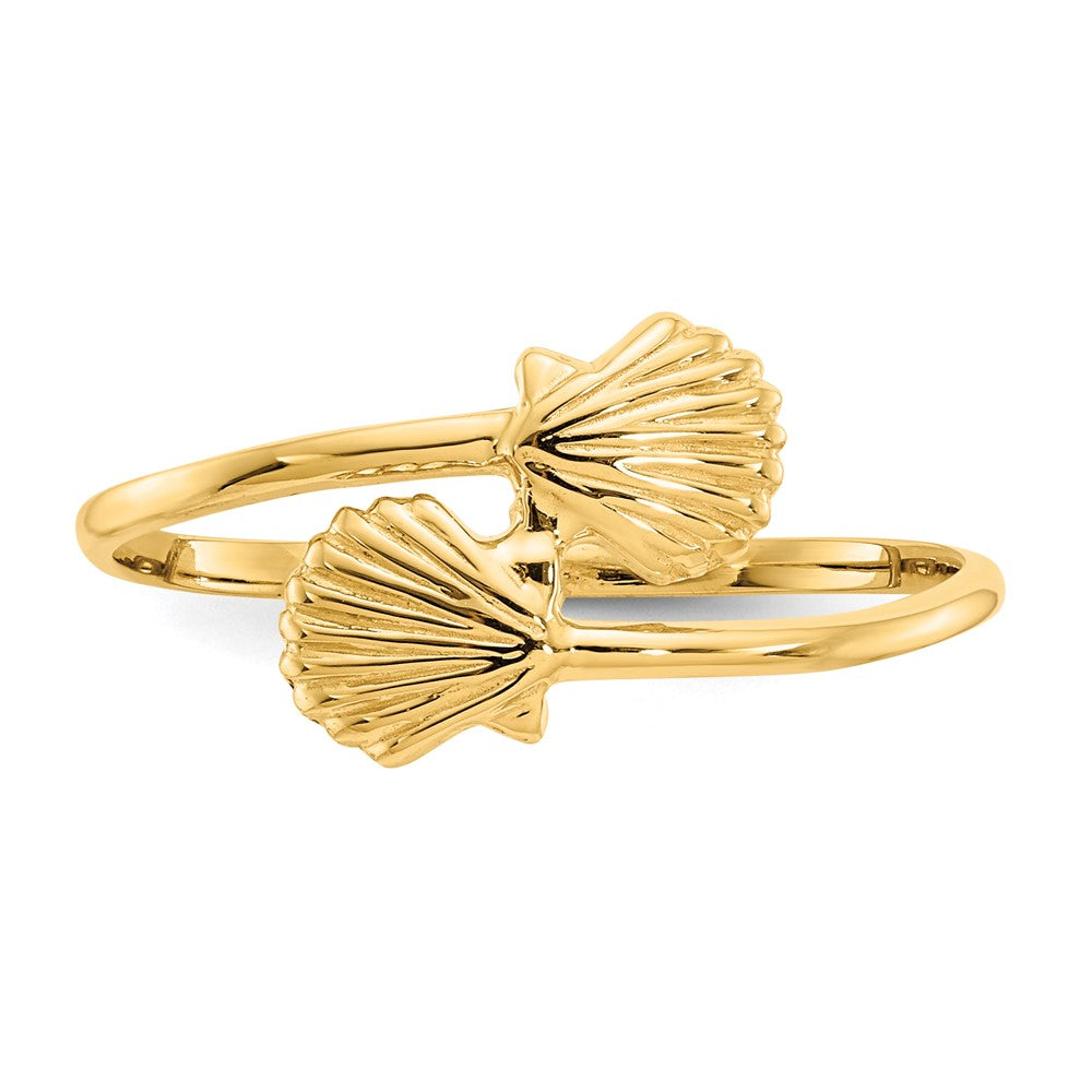 Shop Stylish 14K Gold Polished Shell Ring - Luxury Design, Affordable Price
