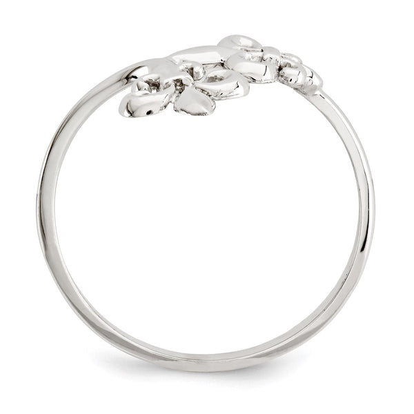 14K White Gold Polished Fleur De Lis Ring