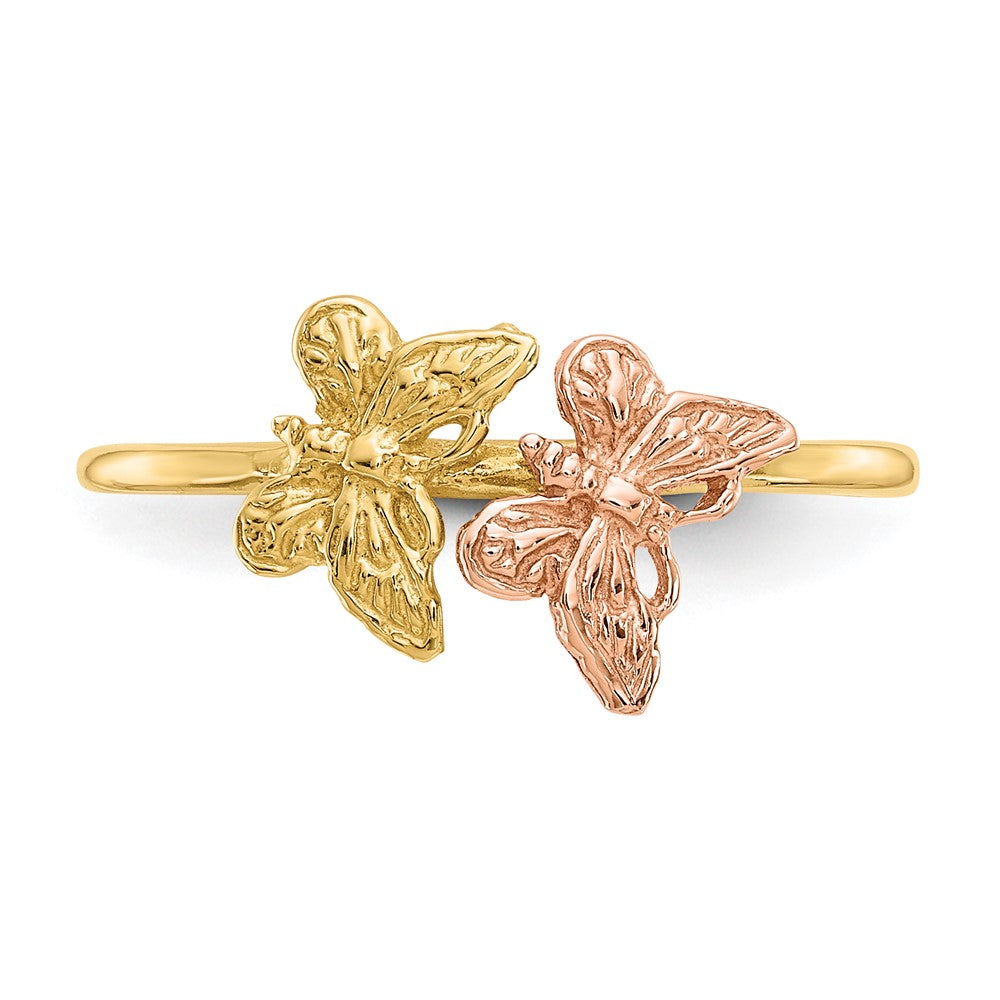 Shop Stylish 14K Two-Tone Polished Butterfly Ring - Exclusive Design & Value