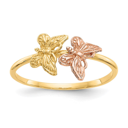 Shop Stylish 14K Two-Tone Polished Butterfly Ring - Exclusive Design & Value
