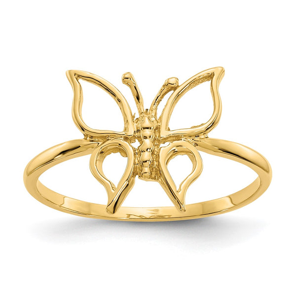 14K Gold Polished Butterfly Ring - Style GR1-1006084
