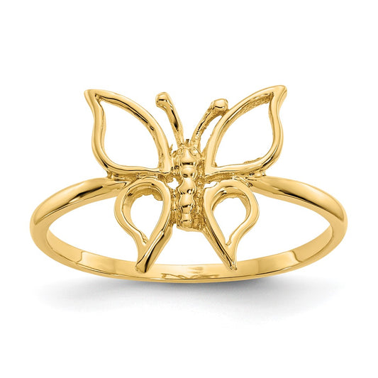 Shop Stylish 14K Gold Polished Butterfly Ring - Affordable Luxury Jewelry