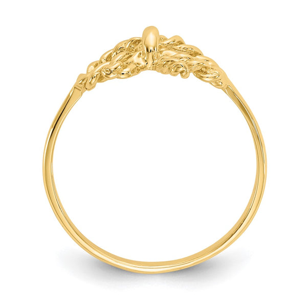 14K Gold Polished Bow Ring