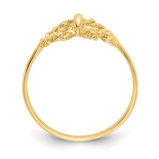 Shop Stylish 14K Gold Polished Bow Ring - Affordable Luxury Accessory!