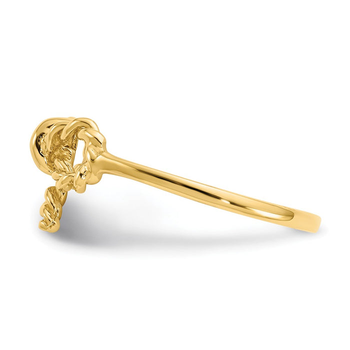 Shop Stylish 14K Gold Polished Bow Ring - Affordable Luxury Accessory!-3