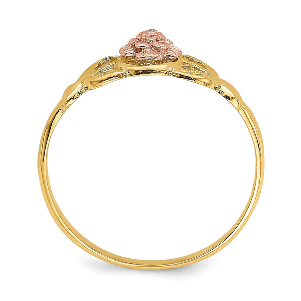 14K Two-Tone Sleek Polished Ring