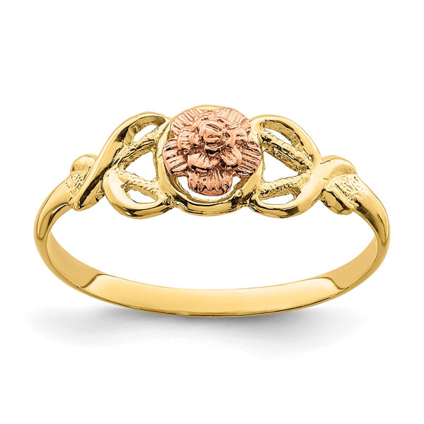 14K Two-Tone Sleek Polished Ring