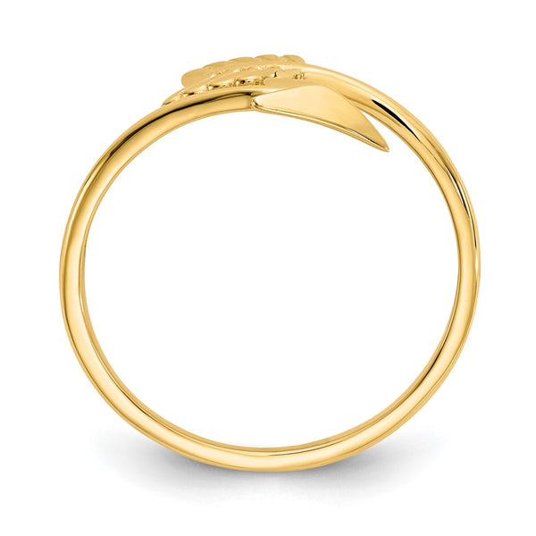 14K Gold Polished Arrow Ring