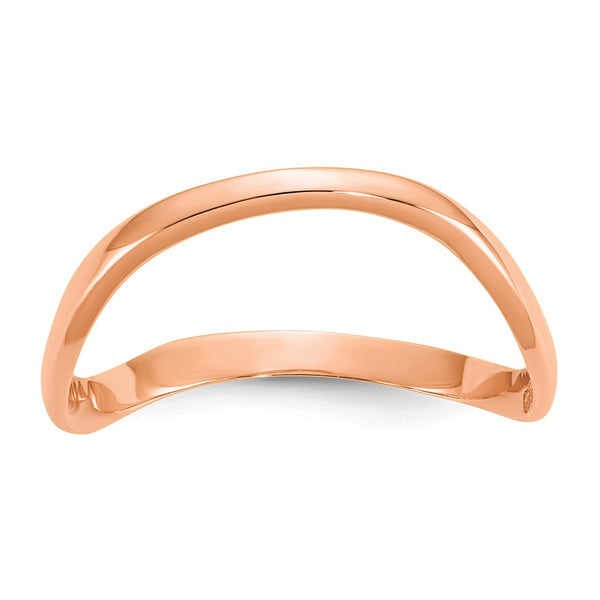 14K Rose Gold Wave Design Thumb Ring
