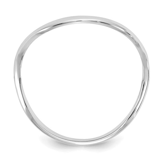 High-Quality 14K White Gold Polished Wave Design Thumb Ring - Stylish Value