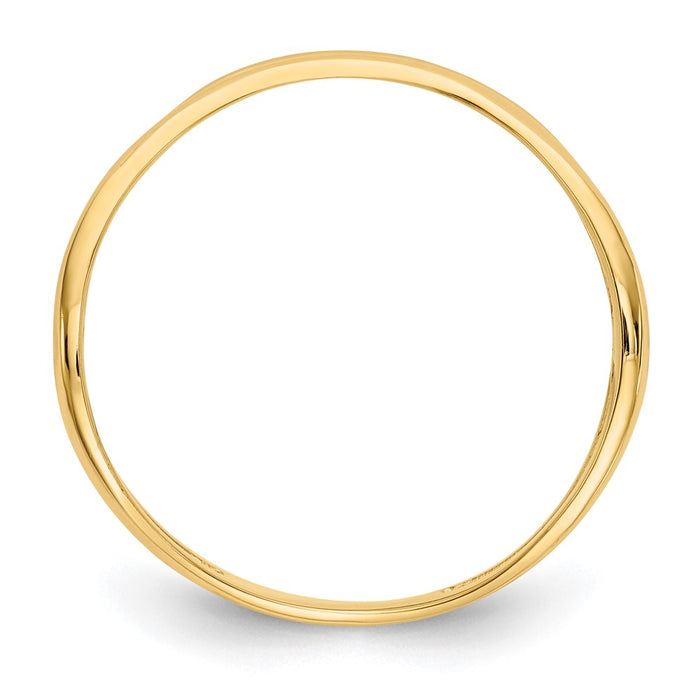 Order Stylish 14K Gold Polished Double Wave Design Thumb Ring - Affordable Luxury-2