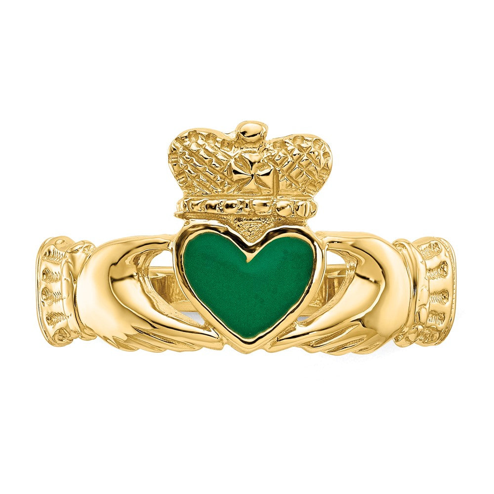 Buy Stylish 14K Gold Enamel Claddagh Ring - Luxury Design, Affordable Price
