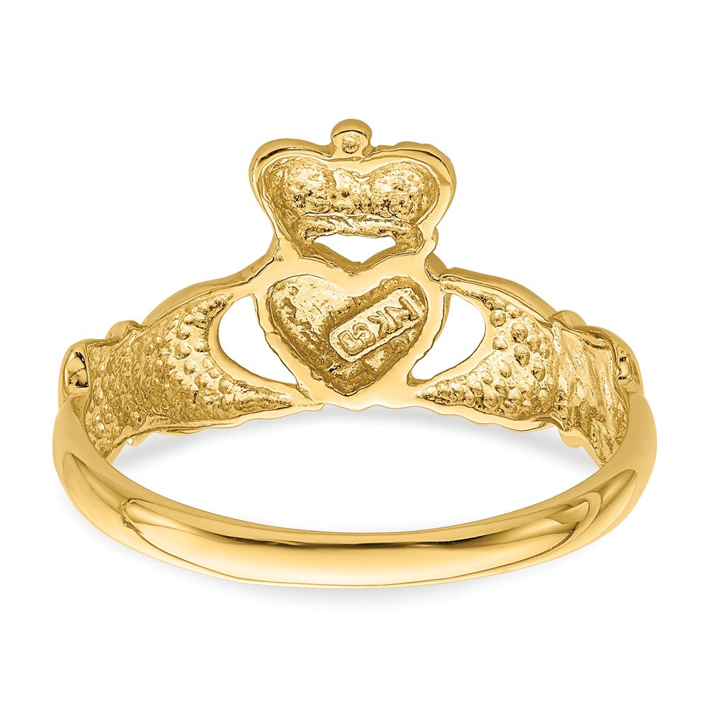 Buy Stylish 14K Gold Polished Claddagh Ring - Affordable Luxury Jewelry